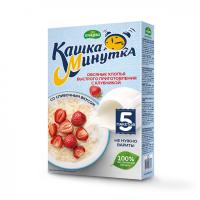 Хлопья овсяные со сливками "Кашка-Минутка" с клубникой 215 гр.