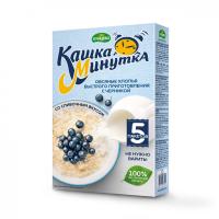 Хлопья овсяные со сливками "Кашка-Минутка" с черникой 215 гр